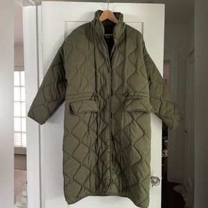 Zara Quilted Puffy Coat XS NWOT